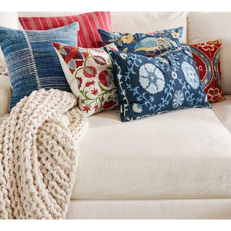 Pottery Barn Zoey Printed Cushion Cover 46cm Red image number 2